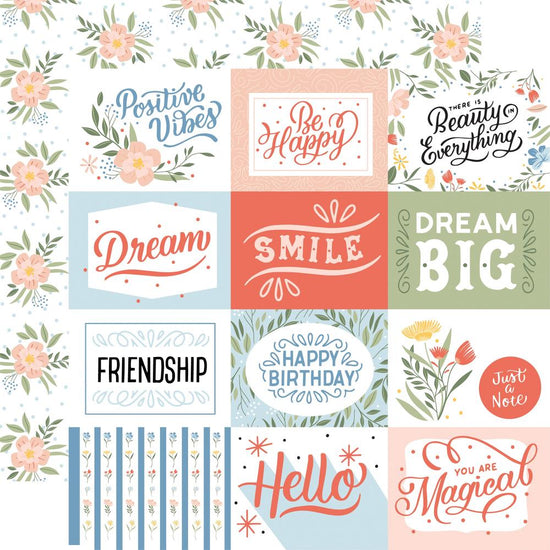 Salutations No. 1 Double-Sided Cardstock 12"X12" 4”x3” Journaling Cards