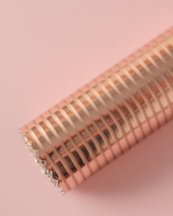 Ecopiel Blin Blin Foil Rayas Oro Rosa