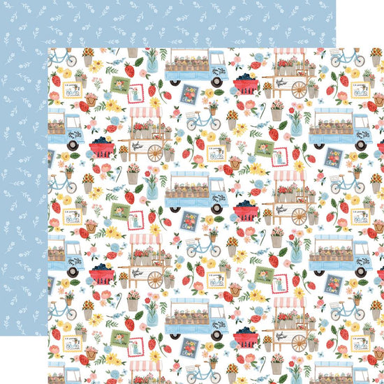 Summer Double-Sided Cardstock 12"X12" Farmers Market