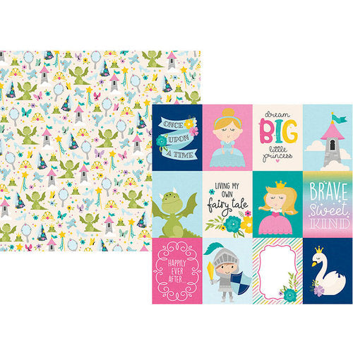 Little Princess Double-Sided Cardstock 12"X12" 3"X4" Elements