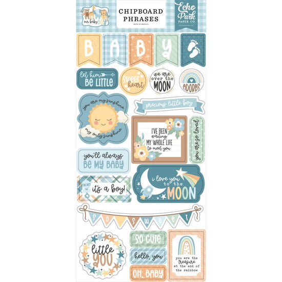 Our Baby Boy Chipboard 6"X13" Phrases