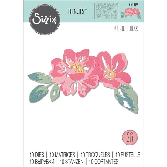 Sizzix Thinlits Die Set 10PK - Floral Layers Item 