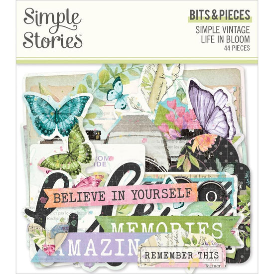 Simple Vintage Life In Bloom Bits & Pieces Die-Cuts 44/Pkg