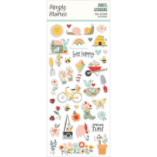 Full Bloom Puffy Stickers 38/Pkg