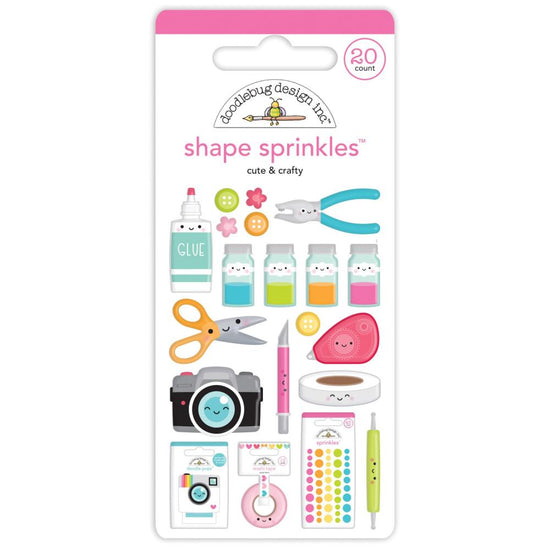 Doodlebug Sprinkles Adhesive Enamel Shapes Cute & Crafty