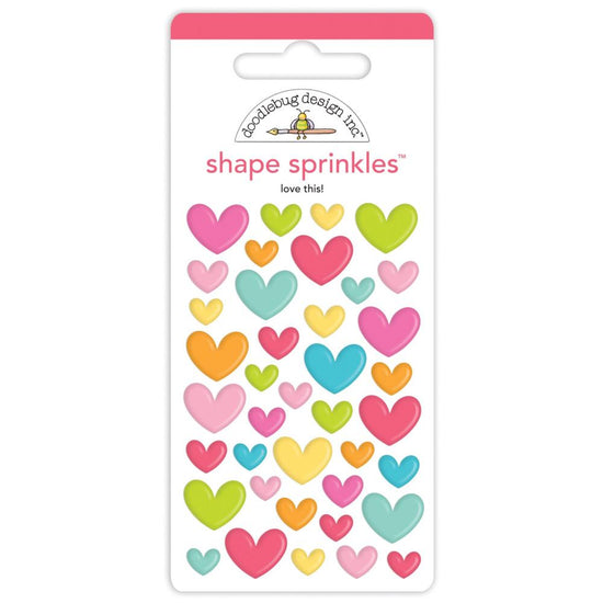 Doodlebug Sprinkles Adhesive Enamel Shapes Love This