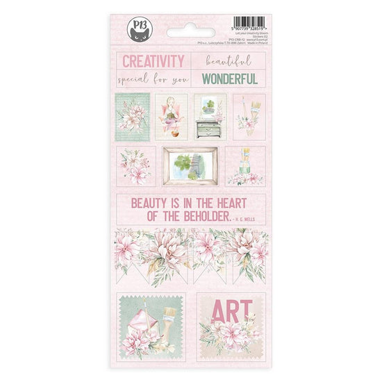 Let Your Creativity Bloom Cardstock Stickers 4"X9" 