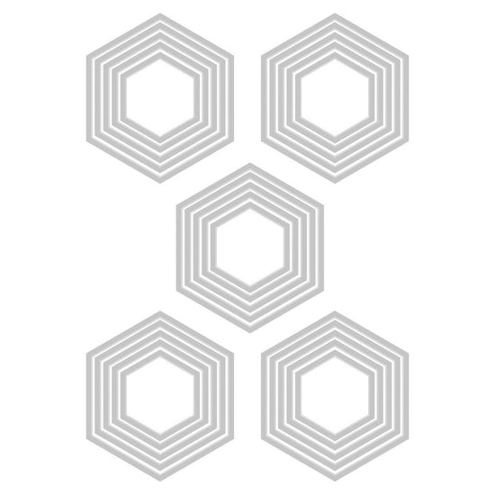 Sizzix Thinlits Die Set 25PK - Stacked Tiles, Hexagons Item 
