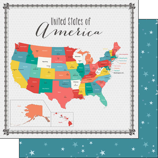 USA MEMORIES MAP PAPER