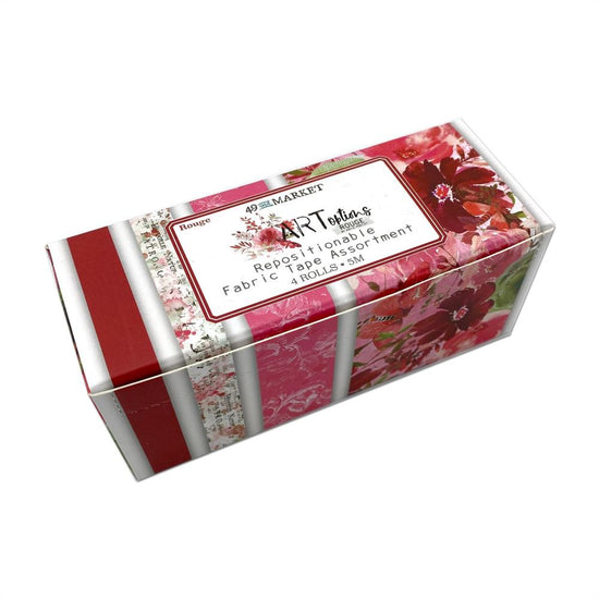 49 And Market Fabric Tape Assortment 4/Rolls Artoptions Rouge