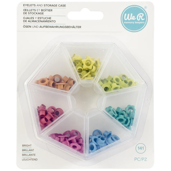 We R Eyelets W/Storage Case 140/Pkg Brights