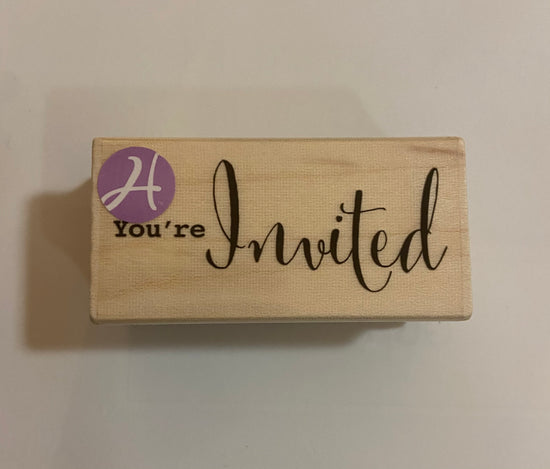 You’re Invited Wood Stamp