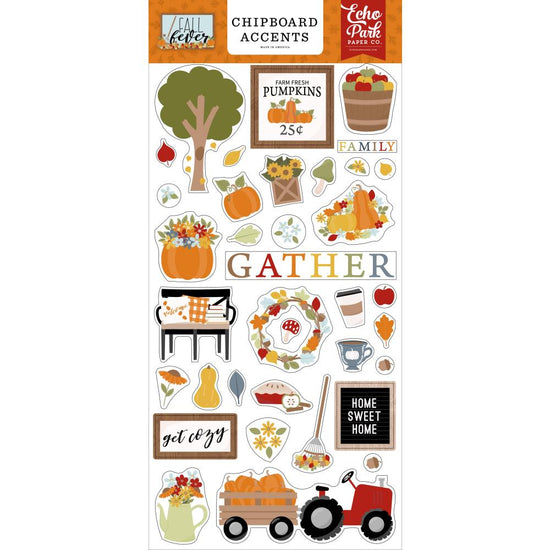 Fall Fever Chipboard 6"X13" Accents
