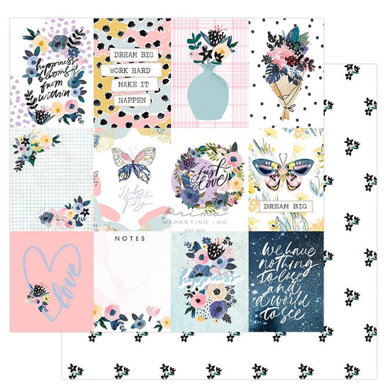 Spring Abstract Double-Sided Cardstock 12"X12" Happiness Blooms