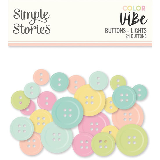 Color Vibe Buttons 24/Pkg Lights